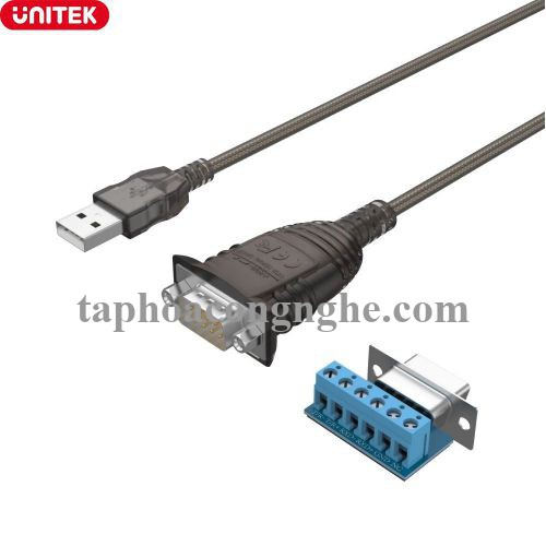 Unitek 96105 Y-1082 1.5M Cáp chuyển Usb 2.0 sang Rs 422/Rs485 bọc chống nhiễu 30096105